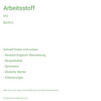 Arbeitsstoff