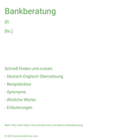 Bankberatung