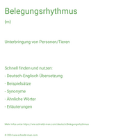 Belegungsrhythmus