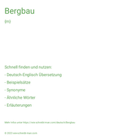 Bergbau