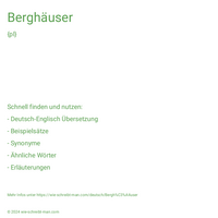 Berghäuser