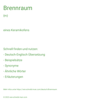 Brennraum