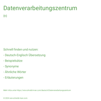 Datenverarbeitungszentrum