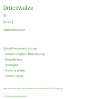 Drückwalze