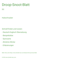 Droop-Snoot-Blatt