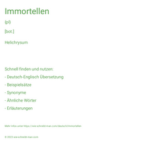 Immortellen