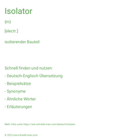 Isolator