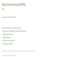 Schwimmstoffe