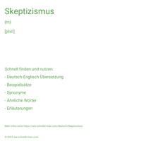 Skeptizismus