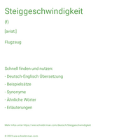 Steiggeschwindigkeit