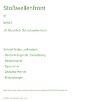 Stoßwellenfront