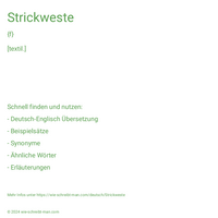 Strickweste