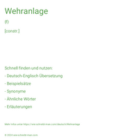 Wehranlage