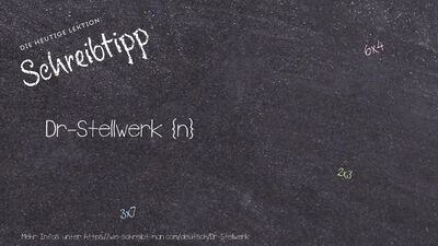 Schreibtipp Dr-Stellwerk