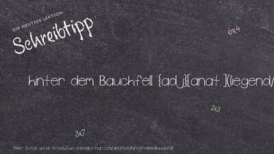 Schreibtipp hinter dem Bauchfell