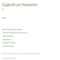 Zugkraft am Radreifen