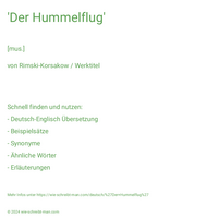 'Der Hummelflug'