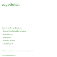 abgedichtet