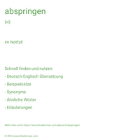 abspringen