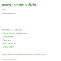 asten | Mathe büffeln