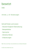 besetzt