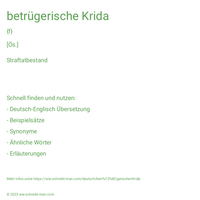 betrügerische Krida