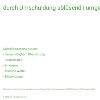 durch Umschuldung ablösend | umgeschuldet