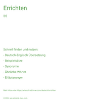 Errichten