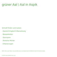 grüner Aal | Aal in Aspik