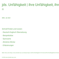 jds. Unfähigkeit | ihre Unfähigkeit, ihren Verpflichtungen nachzukommen