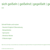sich geißeln | geißelnd | gegeißelt | geißelt | geißelte