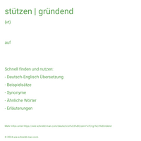 stützen | gründend