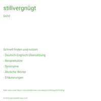 stillvergnügt