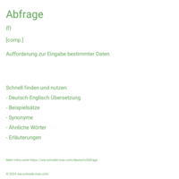 Abfrage