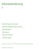 Adressänderung