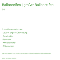 Ballonreifen | großer Ballonreifen