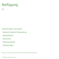 Beifügung