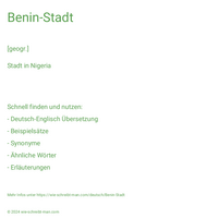 Benin-Stadt