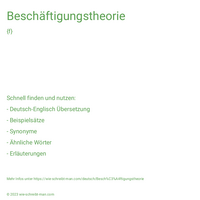 Beschäftigungstheorie