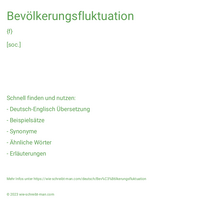 Bevölkerungsfluktuation