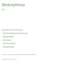 Blinkrhythmus