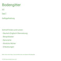 Bodengitter