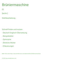 Brüniermaschine