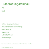 Brandrodungsfeldbau