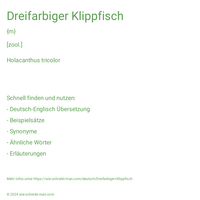 Dreifarbiger Klippfisch