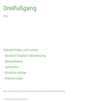 Dreifußgang