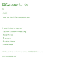 Süßwasserkunde