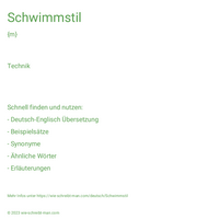 Schwimmstil