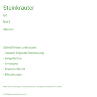 Steinkräuter