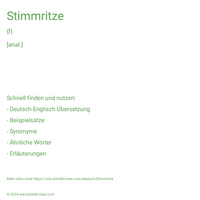 Stimmritze